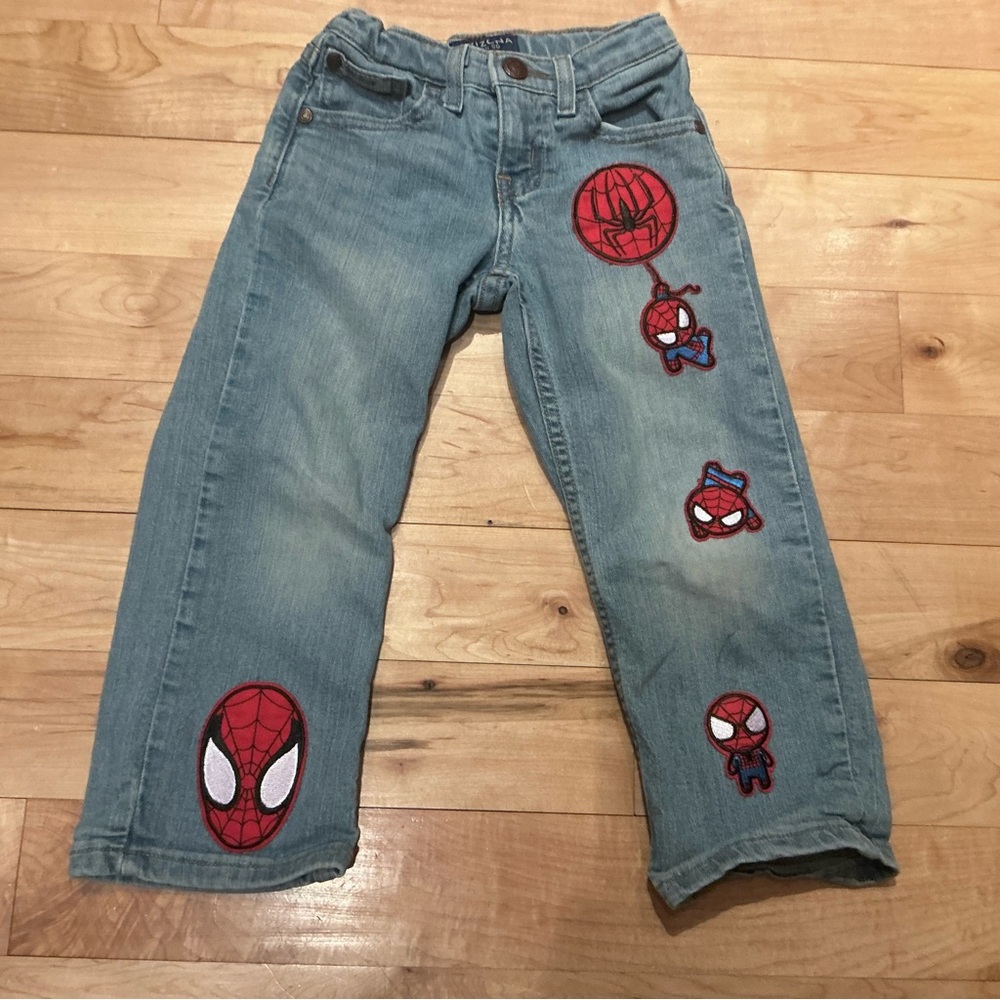 Vintage Child Spider-Man Denim Jeans Size 4